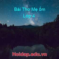 Bài thơ mẹ ốm lớp 4