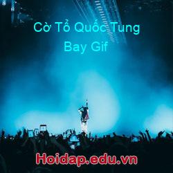 Cờ tổ quốc tung bay gif