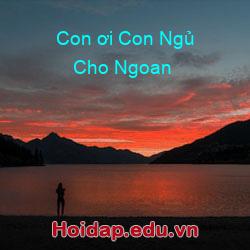 Con ơi con ngủ cho ngoan