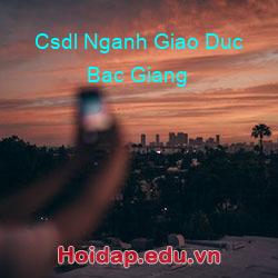 Csdl nganh giao duc bac giang