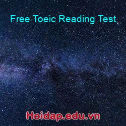 Free toeic reading test