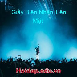 Giấy biên nhận tiền mặt
