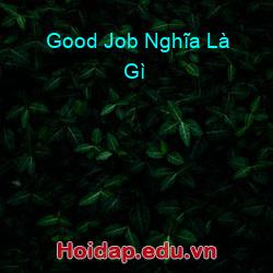 Good job nghĩa là gì