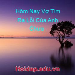 Hôm nay vợ tìm ra lỗi của anh chưa