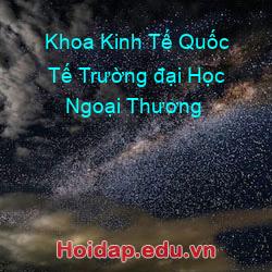 Khoa kinh tế quốc tế trường đại học ngoại thương