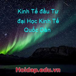 Kinh tế đầu tư đại học kinh tế quốc dân