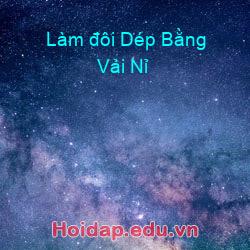 Làm đôi dép bằng vải nỉ