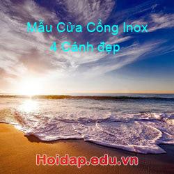 Mẫu cửa cổng inox 4 cánh đẹp