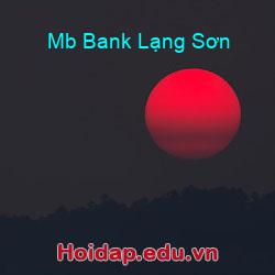 Mb bank lạng sơn