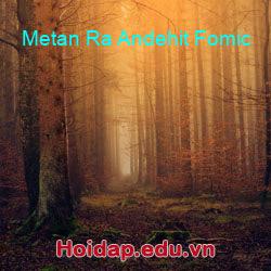 Metan ra andehit fomic
