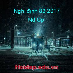 Nghị định 83 2017 nđ cp