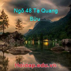 Ngõ 48 tạ quang bửu