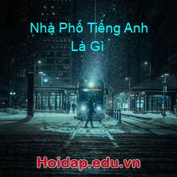 Nhà phố tiếng anh là gì