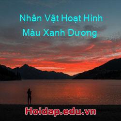 Nhân vật hoạt hình màu xanh dương