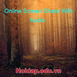 Online screen share with audio