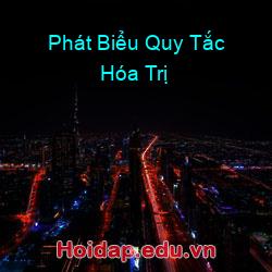 Phát biểu quy tắc hóa trị