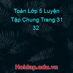 Toán lớp 5 luyện tập chung trang 31 32
