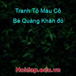 Tranh tô màu cô bé quàng khăn đỏ