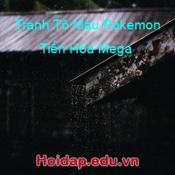 Tranh tô màu pokemon tiến hóa mega