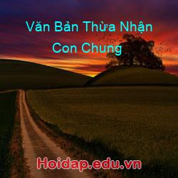 Văn bản thừa nhận con chung