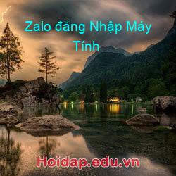 Zalo dang nhap may tinh